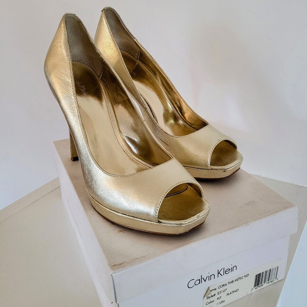calvin klein gold shoes